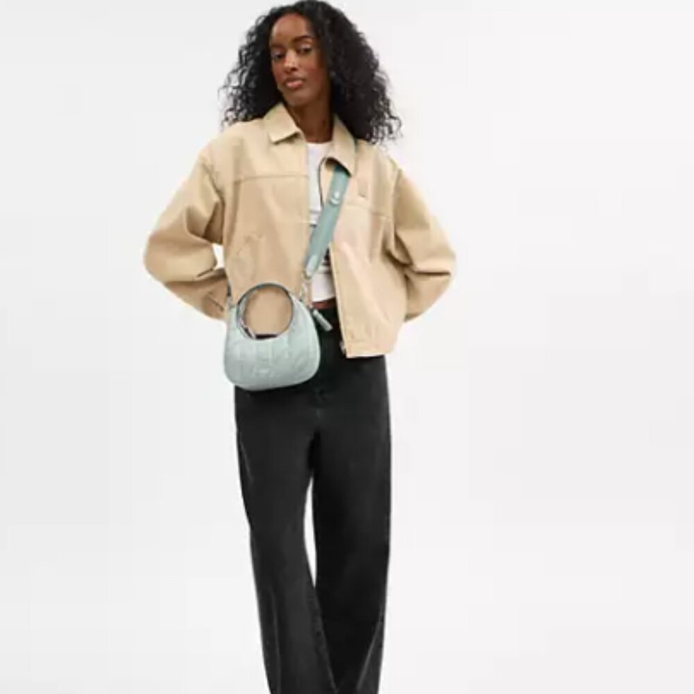 Coach Mint Green NWT Quilted Crossbody Bag - Picture 2 of 5